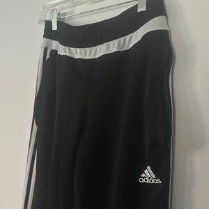 Adidas Climacool Black Jogger Track Pants with White Stripes